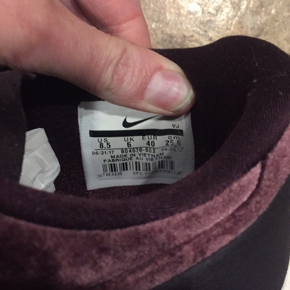Nike crushes velvet air purple sneaker force 1 - Picture 3 of 7